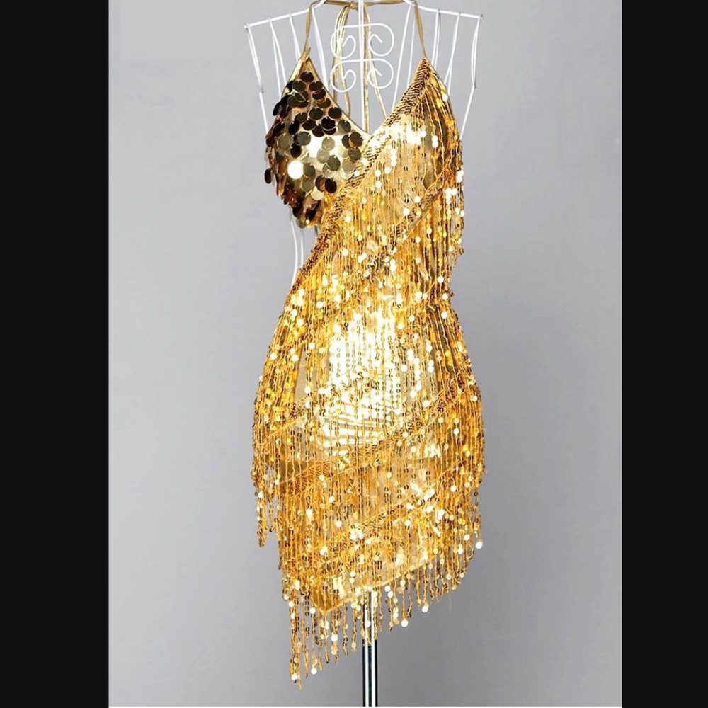 Carnival Samba gold dress Latina